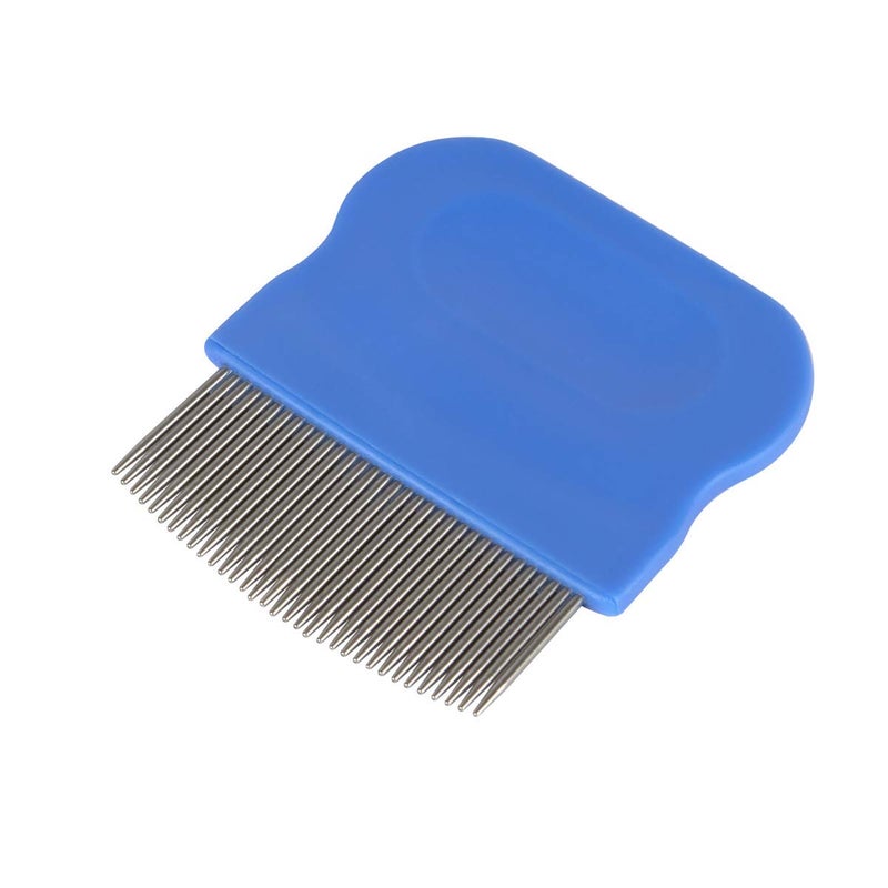 Acu-Life Lice & Nit Comb for Kids & Adults, Stainless Steel Teeth for Easy Lice & Egg Removal, Gentle Hair Care for Baby, Toddler & Family, Durable, Travel-Friendly Design, Blue - Image 1